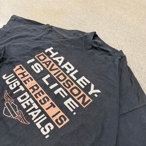 vintage single stitch‎ jones harley davidson hog graphic t-shirt chopped small